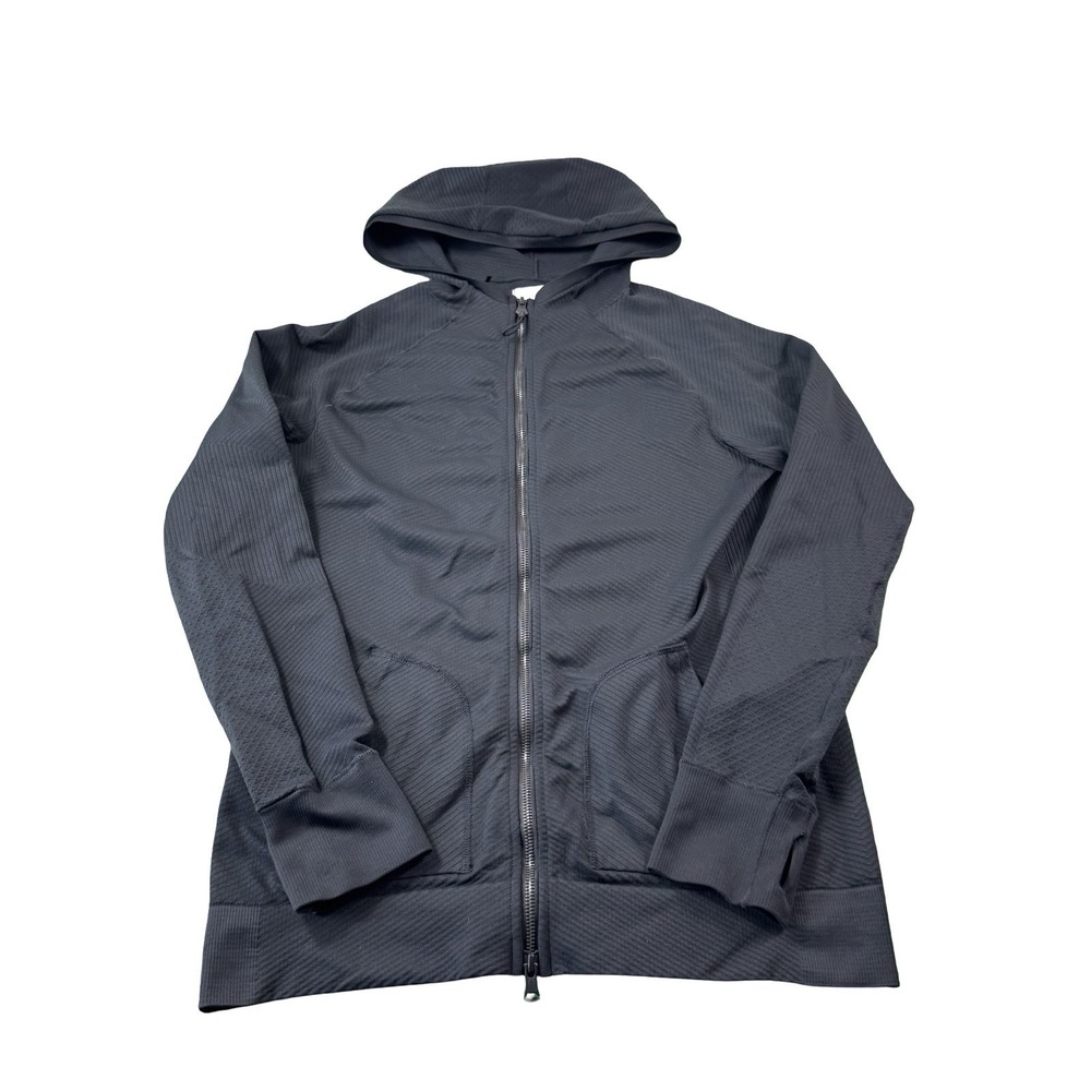 Adidas X Reigning Champ Black Full Zip Womens Performance Hooded Jacket Size M